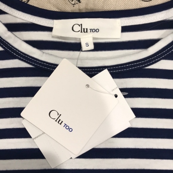 Clu Ruffle Sleeve Stripe Tee - Picture 4 of 8